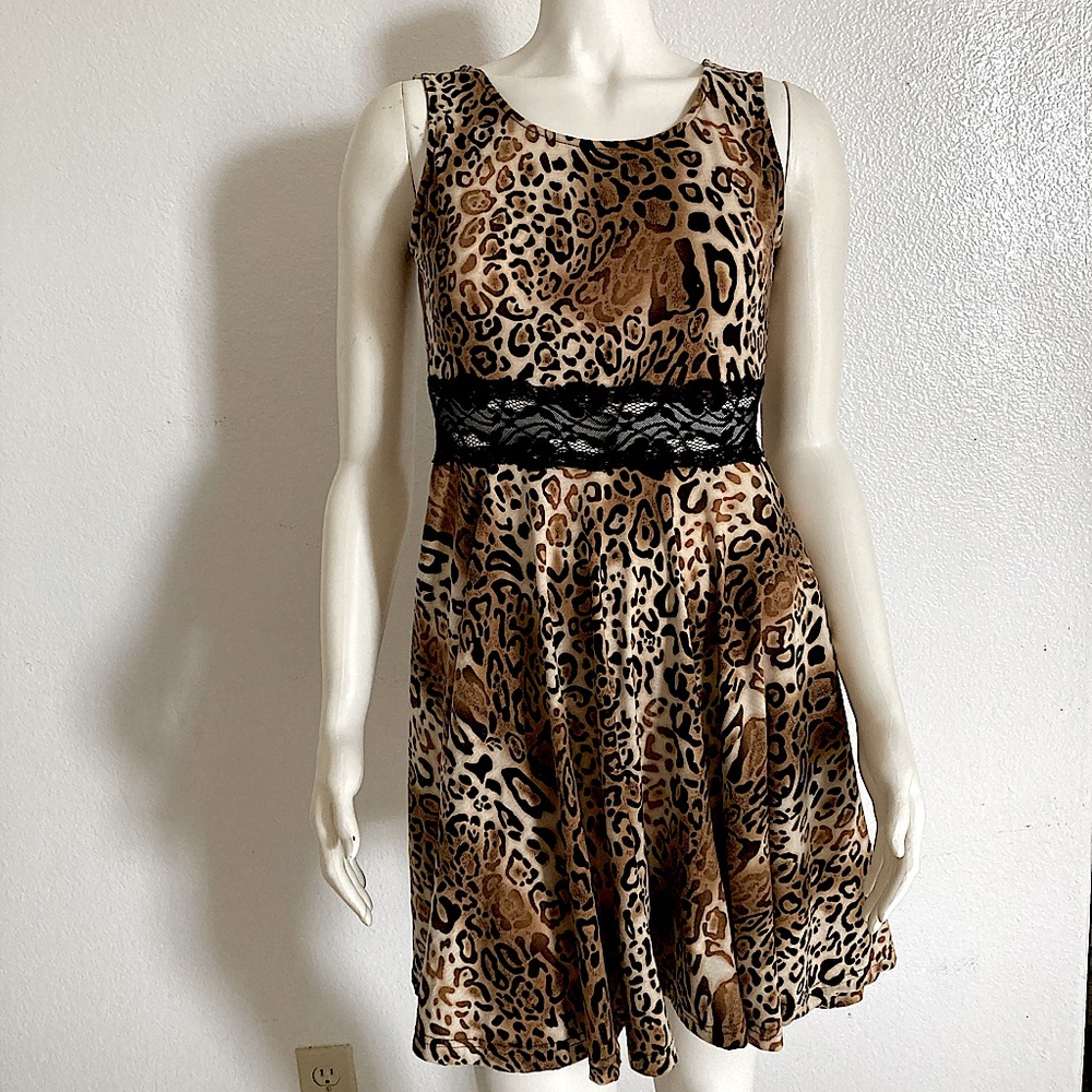 Leopard and black dress